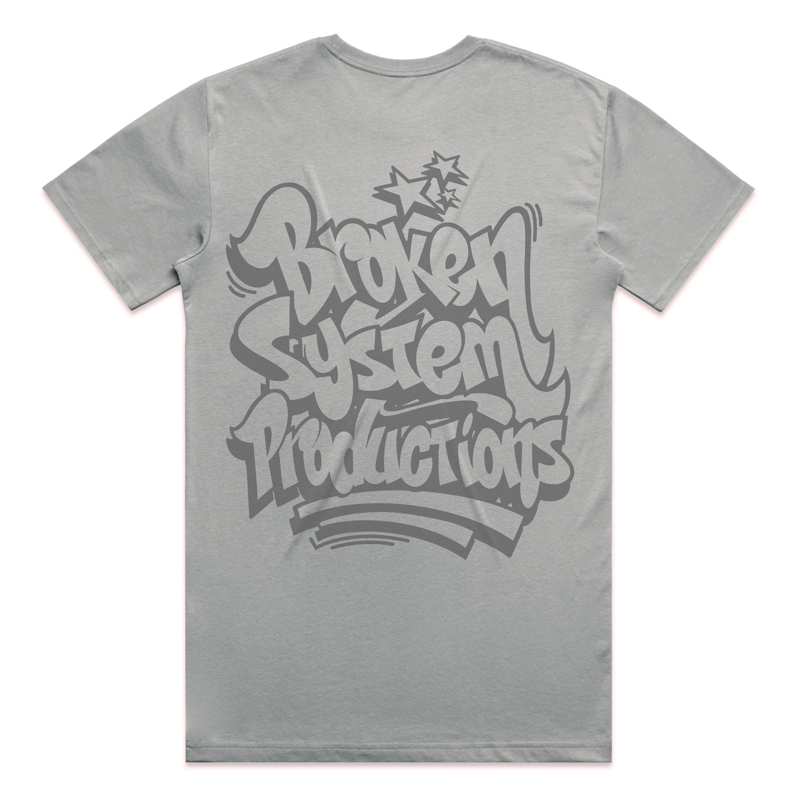 Broken System Productions Tee - Smoke Grey