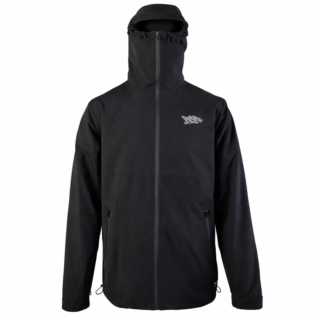 MASKUP RAIN JACKET - BLACK