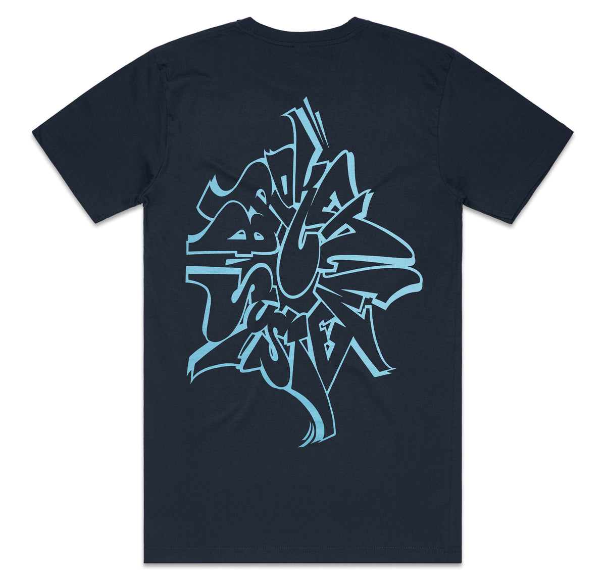 BROKEN SYSTEM MIRROR TEE - NAVY