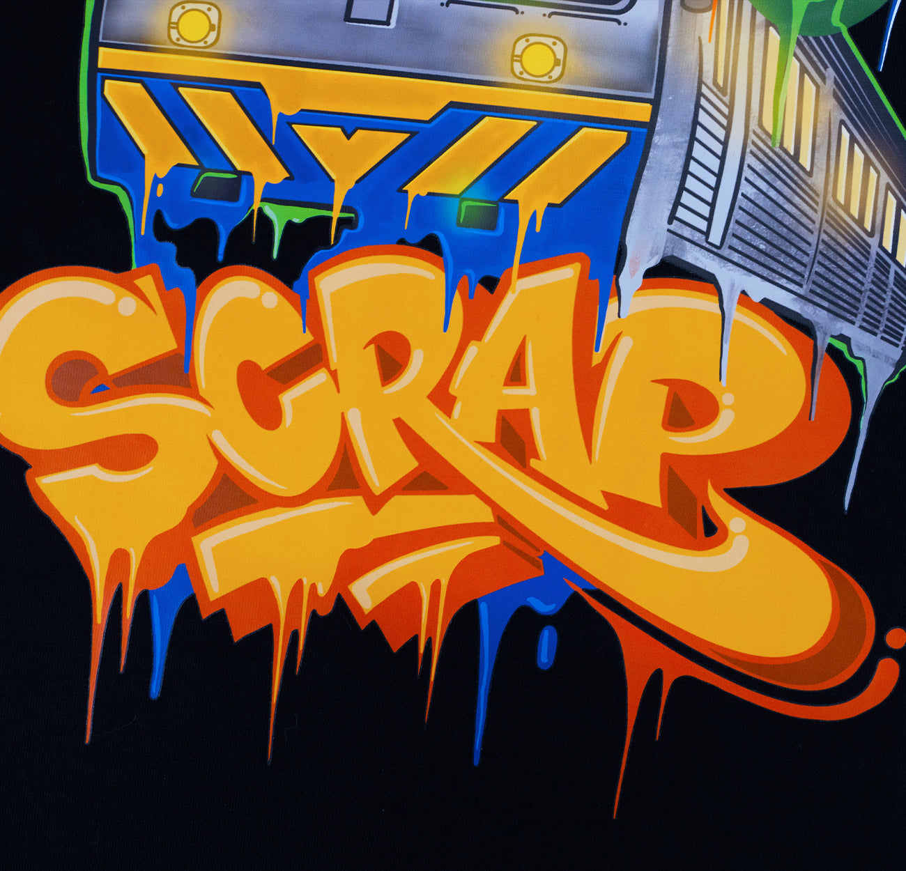 BACK FROM THE SCRAP TEE - BLACK