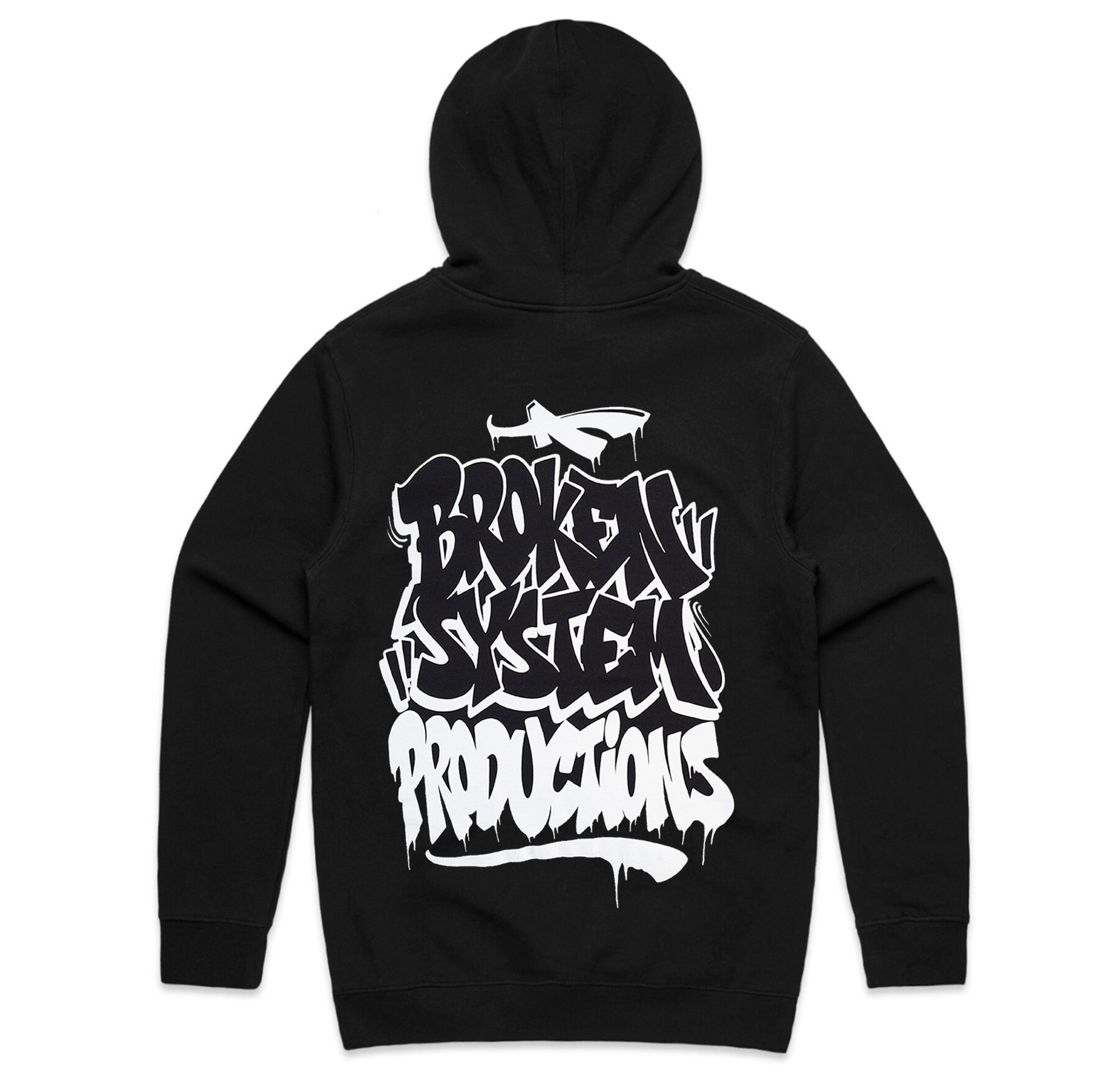 MONOCHROME HOODIE - BLACK