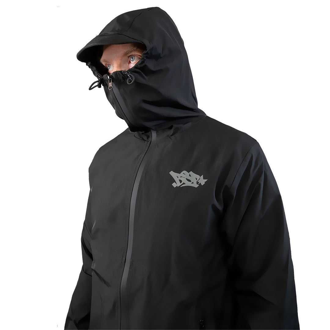 MASKUP RAIN JACKET - BLACK