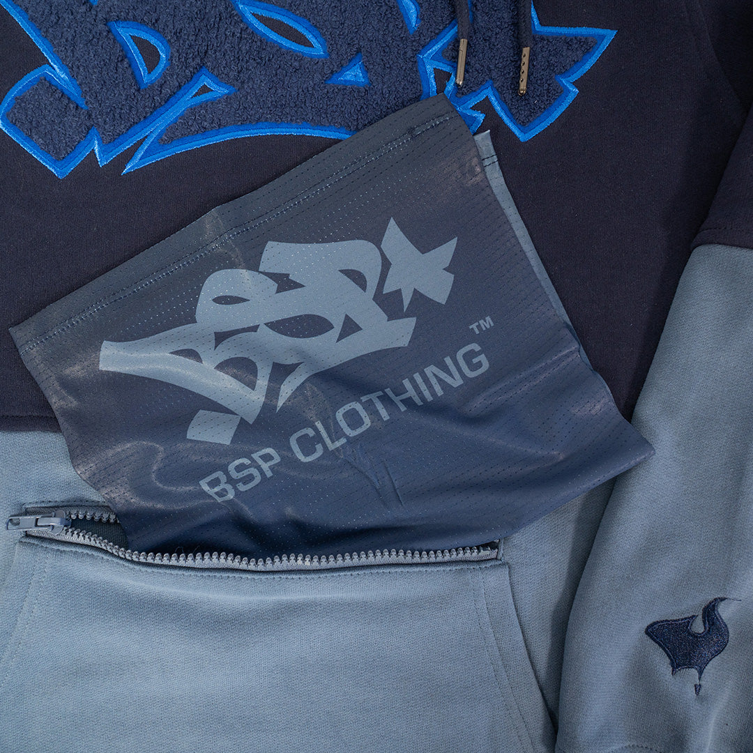 DUAL POCKET HOODIE - BLUE