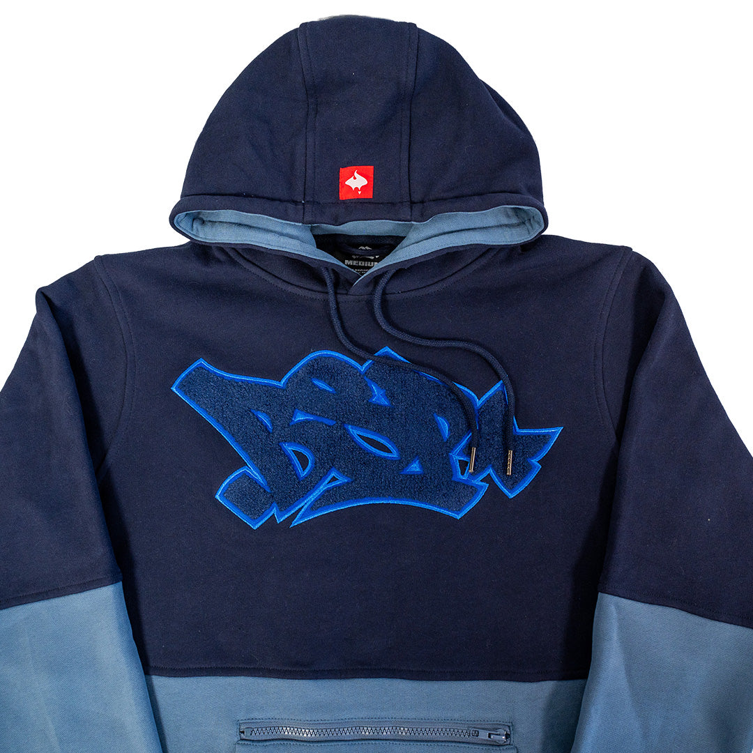 DUAL POCKET HOODIE - BLUE