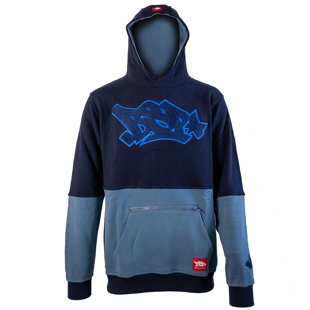 DUAL POCKET HOODIE - BLUE