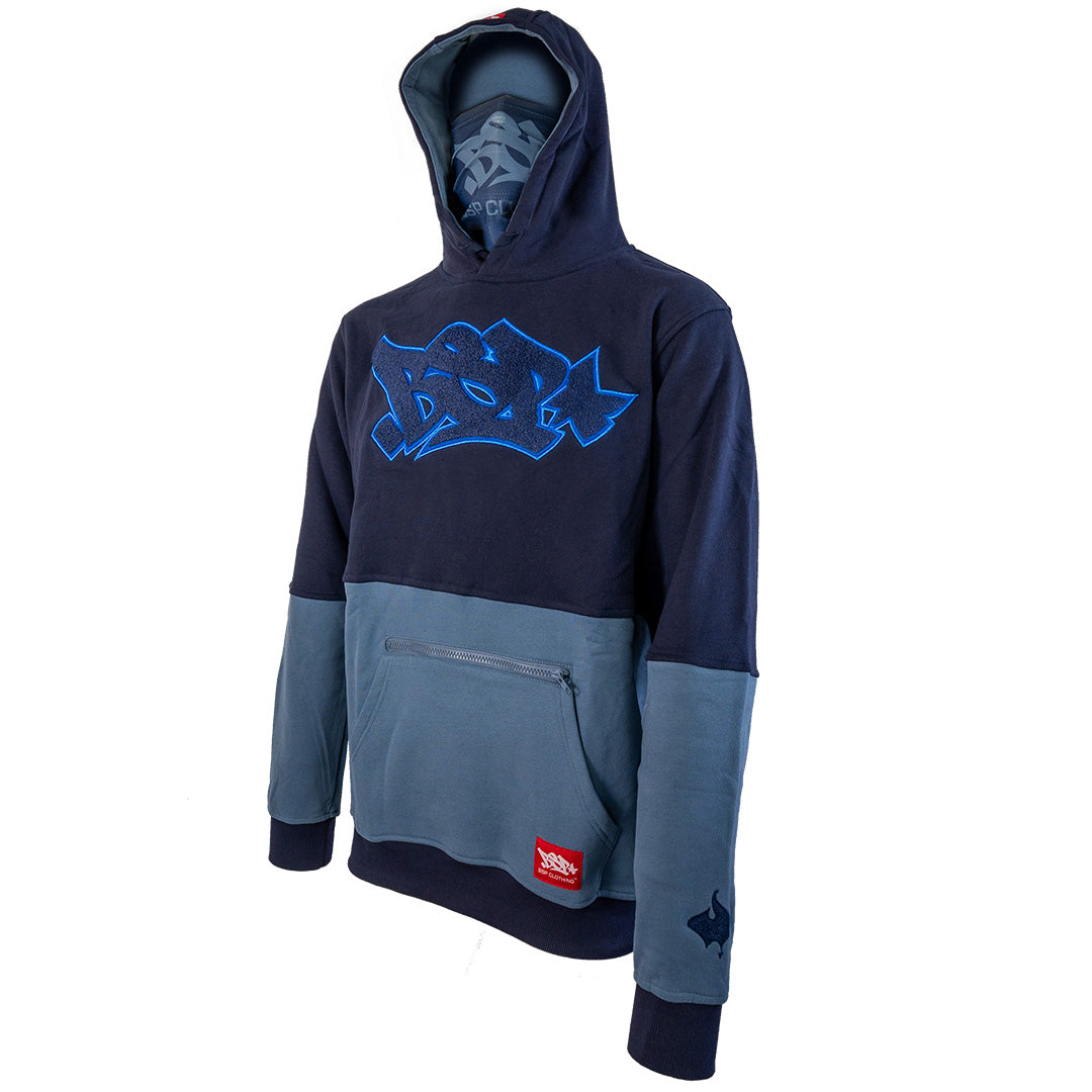 DUAL POCKET HOODIE - BLUE