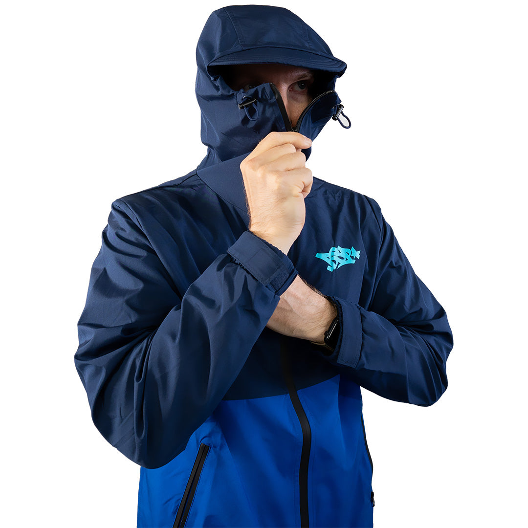 MASKUP RAIN JACKET - BLUE