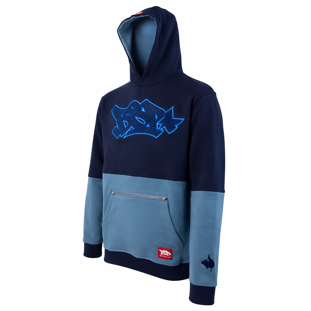 DUAL POCKET HOODIE - BLUE