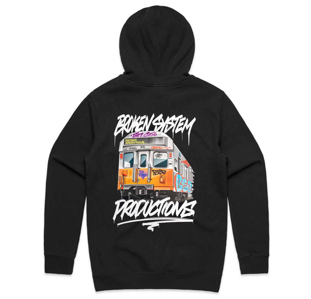 GHETTO EXPRESS HOODIE - BLACK