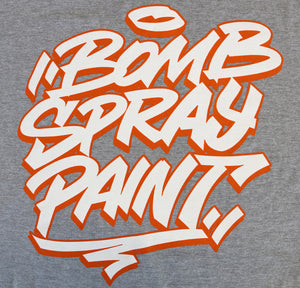 Bomb Spray Paint Tee - Grey Marle