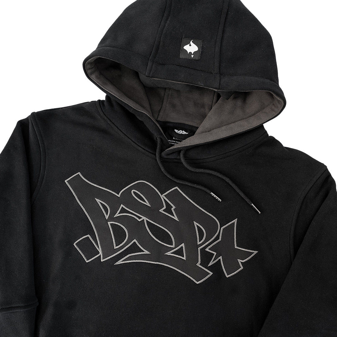 DUAL POCKET HOODIE - BLACK
