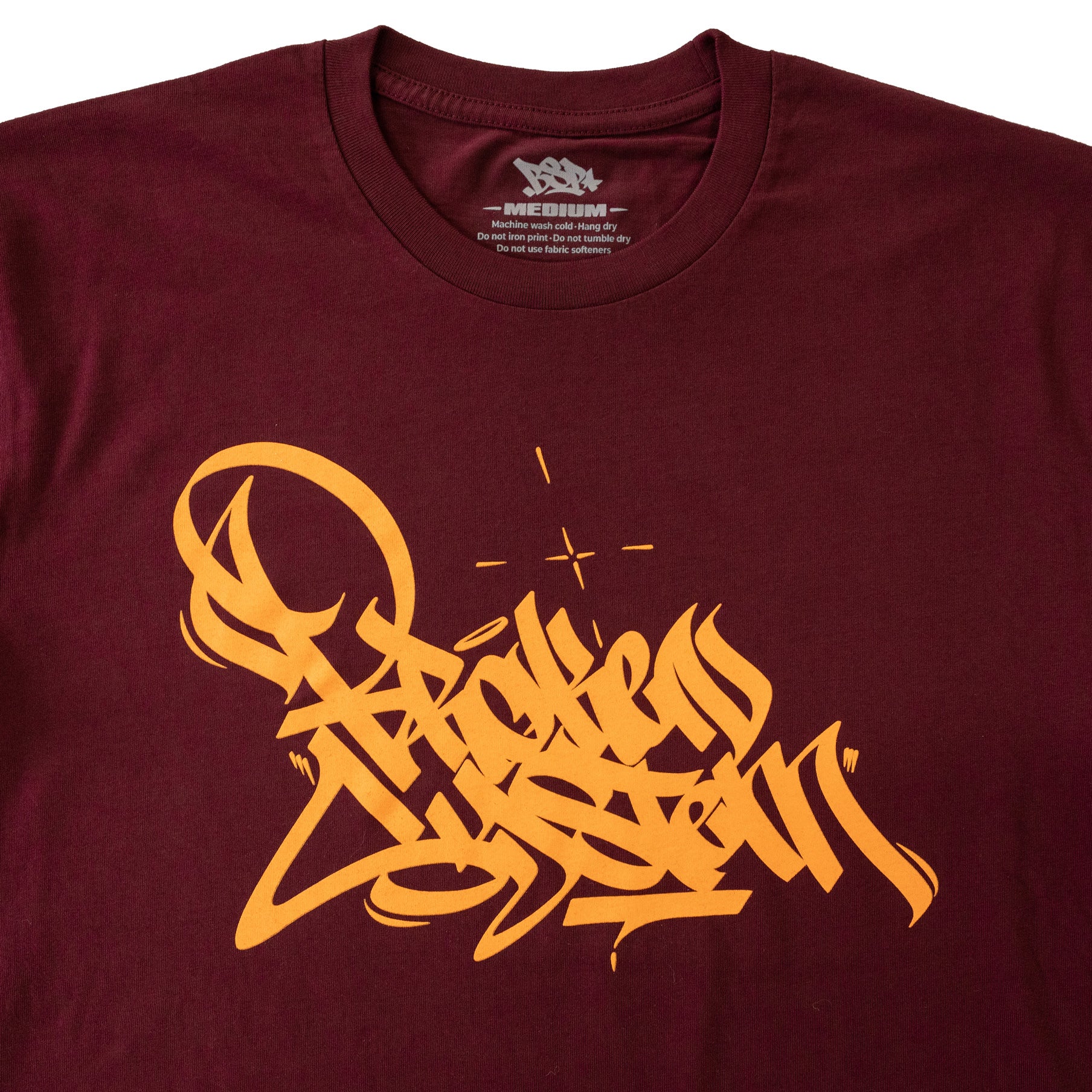 Broken System Tee - Burgundy