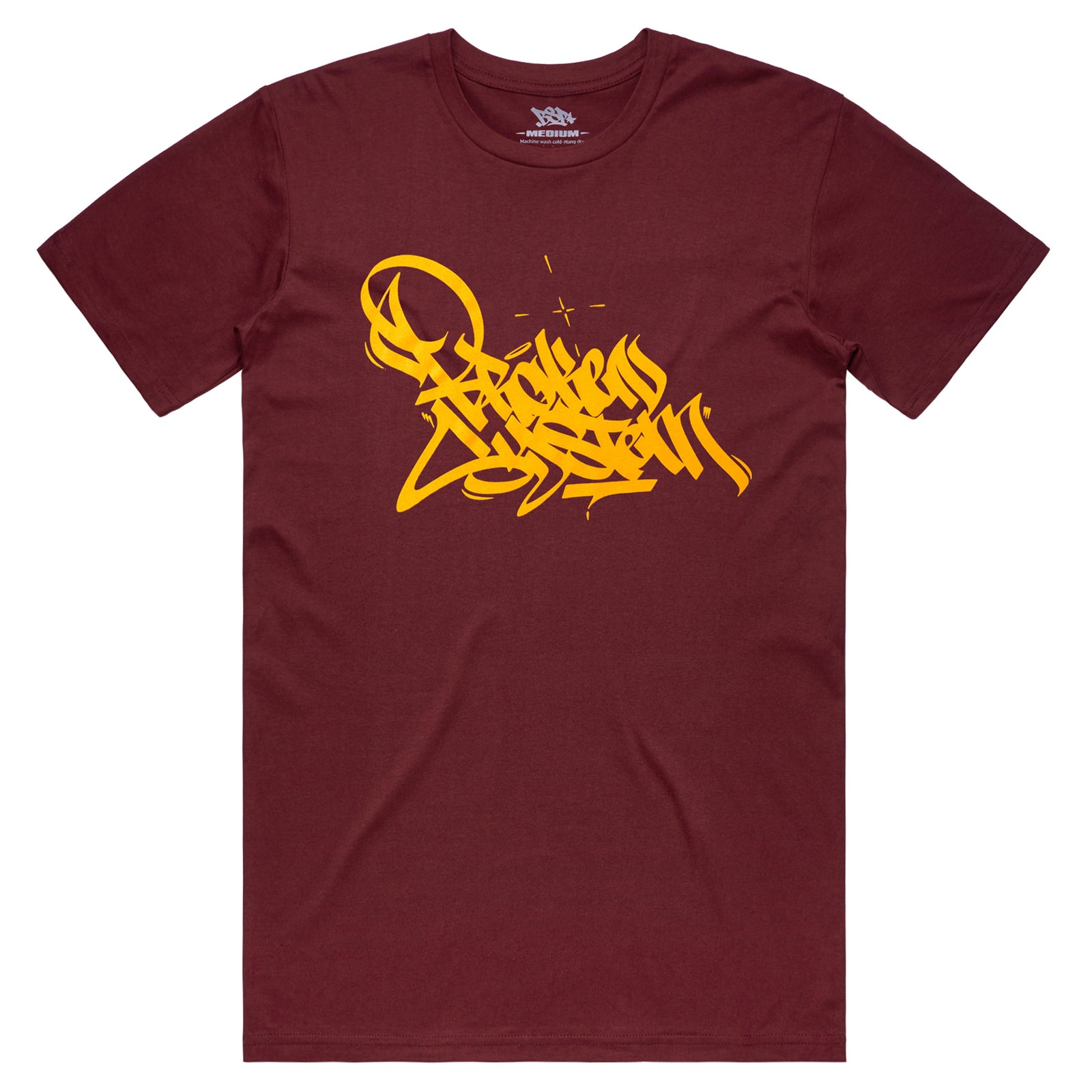 Broken System Tee - Burgundy