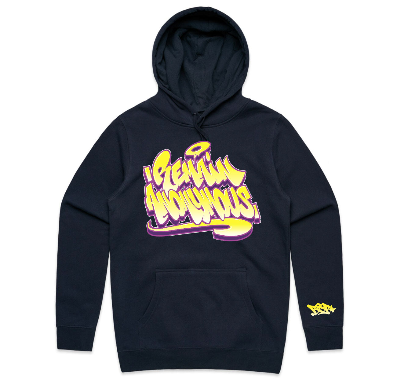 REMAIN ANONYMOUS HOODIE - Navy