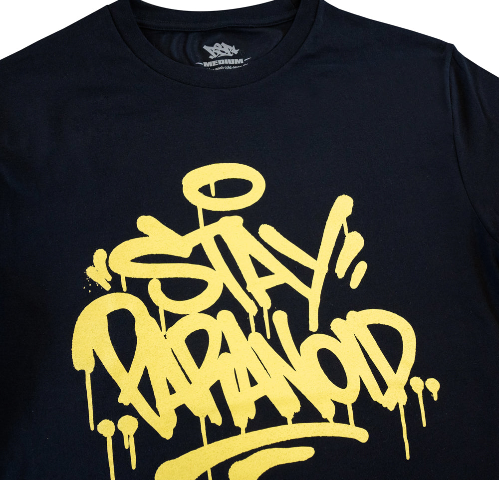 STAY PARANOID TEE - BLACK