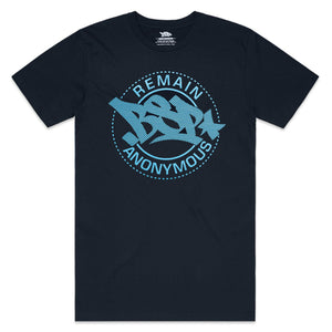Remain Anonymous Tee - Navy