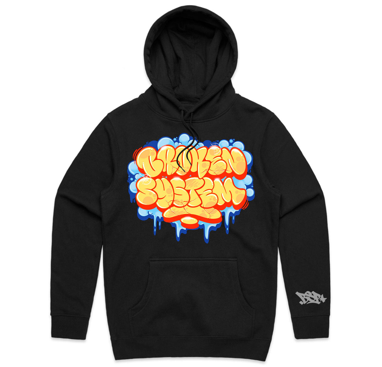 THROWUP HOODIE - BLACK