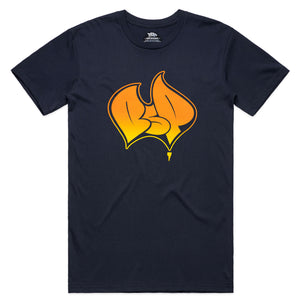 Style Down Under Tee - Navy/Orange